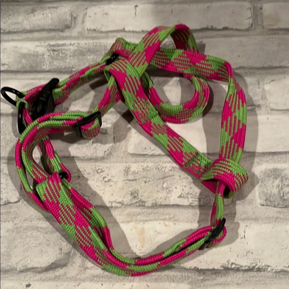 Gooby Pink and Green Dog Harness - Picture 8 of 8